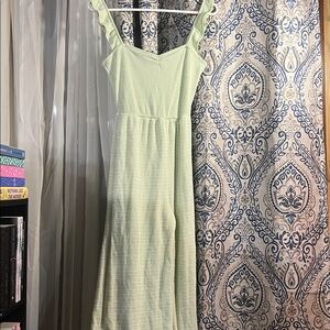 Caution To The Wind Strapless Mint Dress